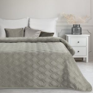 ArtFir Prikrývka na posteľ SOFIA 5 | strieborná 170 x 210 cm