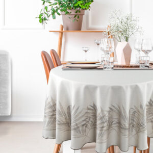 ArtFir Okrúhly obrus INES 11 | béžová/krémová 150 cm