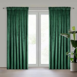 ArtFir Zatemňovací záves MELANIE P | tmavozelená 140 x 270 cm