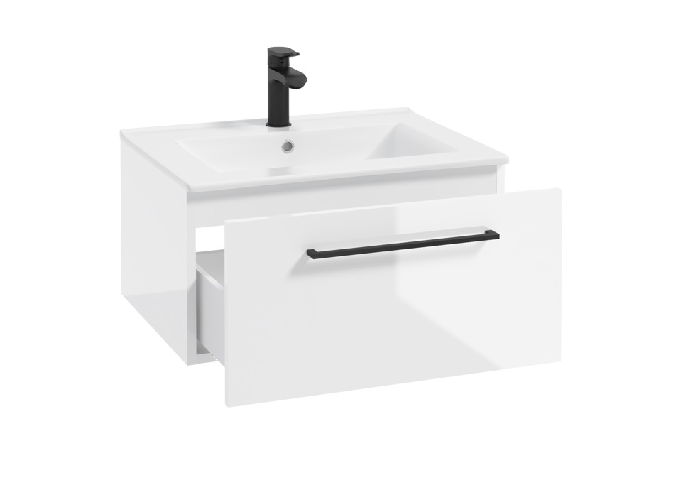 ArtDef Skrinka pod umývadlo FERATA D80 1S/45 | biela 80 cm – Obrázok 4