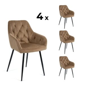 Elvisia Jedálenské stoličky TERESA | béžová 4 kusy