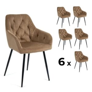 Elvisia Jedálenské stoličky TERESA | béžová 6 kusov