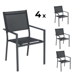 Elvisia Záhradné stoličky DITTE | 4 kusy