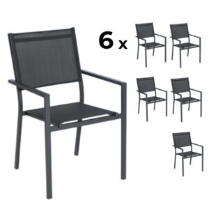 Elvisia Záhradné stoličky DITTE | 6 kusov