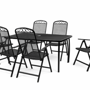 Elvisia Záhradný set SIMEN 6 + 1 | čierna