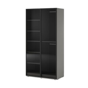 ArtPS Šatníková skriňa FLEXON | sivá / Antisol