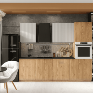 Artstolk Kuchynská linka SOFIA C | dub cremona/béžová 260 cm Prevedenie: s pracovnou doskou