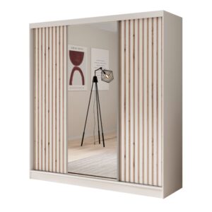 ArtAdrk Šatníková skriňa IDA | biela / biela 200 cm