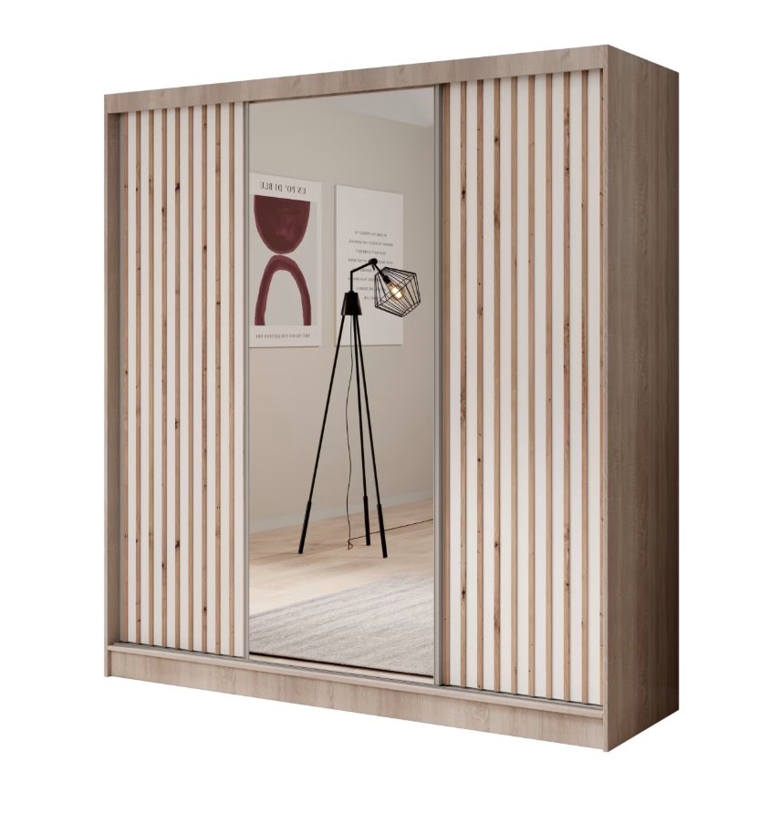 ArtAdrk Šatníková skriňa IDA | dub sonoma / biela 200 cm