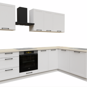 Artstolk Rohová kuchynská linka ADELE | 170-260 cm biela