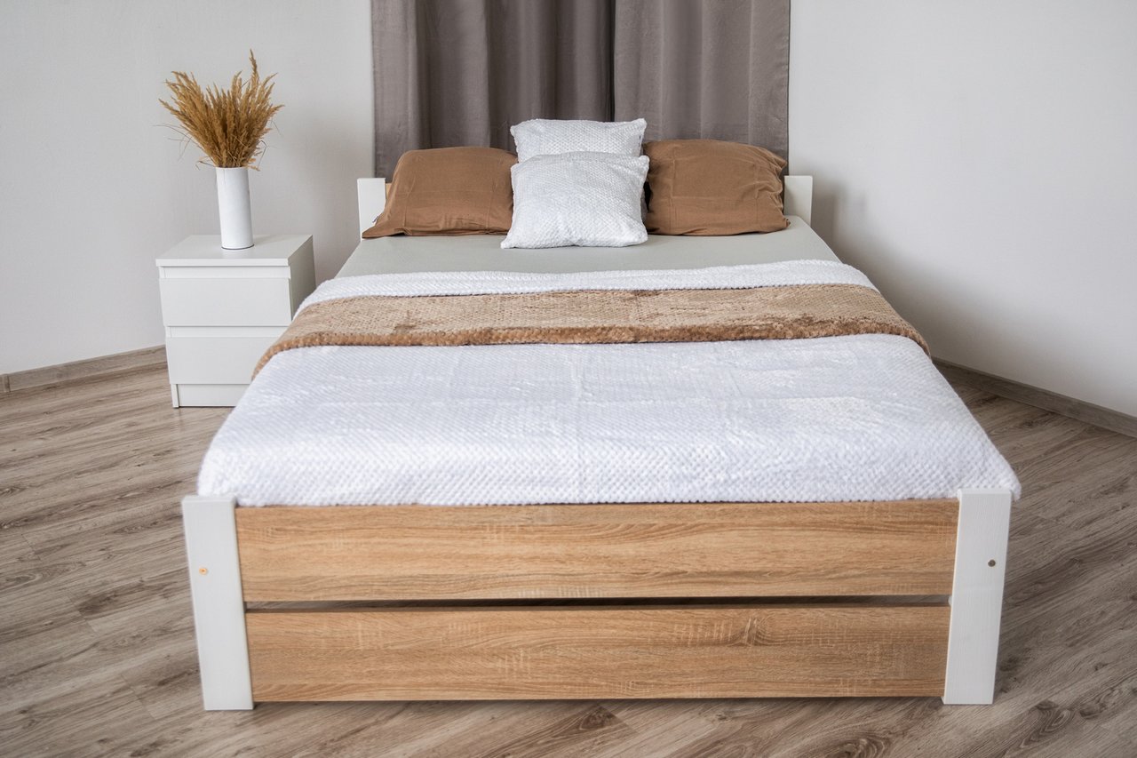 Elvisia Posteľ LEA s matracom a roštom | 80 x 200 cm Farba: dub sonoma – Obrázok 8