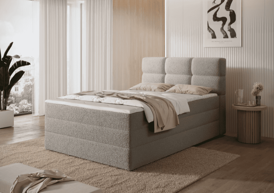 ArtElta Jednolôžková posteľ KASPED Boxspring | 140 x 200 cm Farba: Royal 18 – Obrázok 4