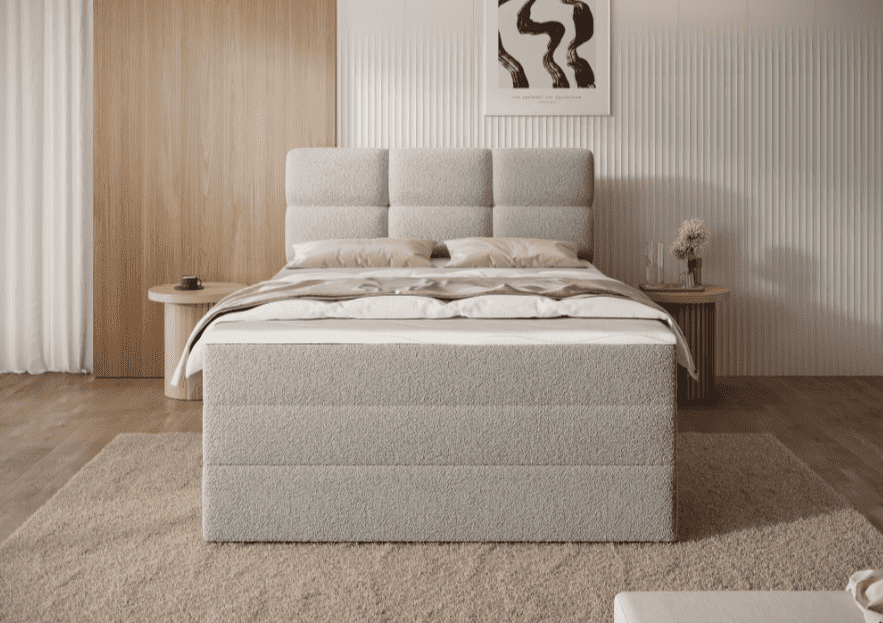 ArtElta Jednolôžková posteľ KASPED Boxspring | 140 x 200 cm Farba: Royal 18 – Obrázok 6