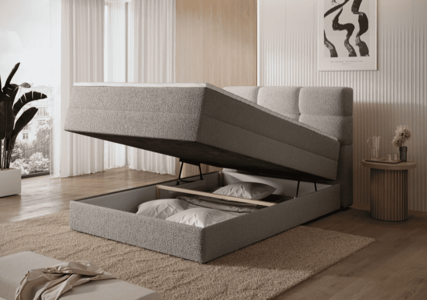 ArtElta Jednolôžková posteľ KASPED Boxspring | 140 x 200 cm Farba: Royal 18 – Obrázok 8