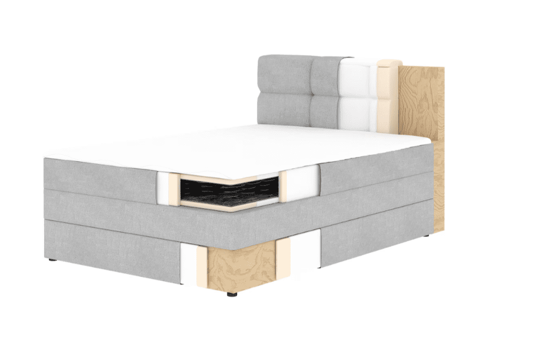ArtElta Jednolôžková posteľ KASPED Boxspring | 140 x 200 cm Farba: Royal 18 – Obrázok 17