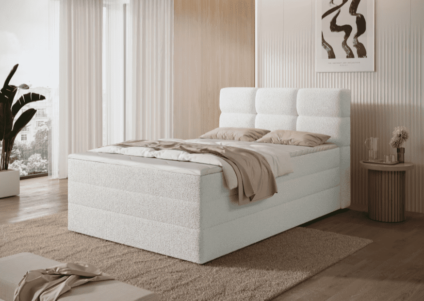 ArtElta Jednolôžková posteľ KASPED Boxspring | 140 x 200 cm Farba: Royal 18 – Obrázok 2