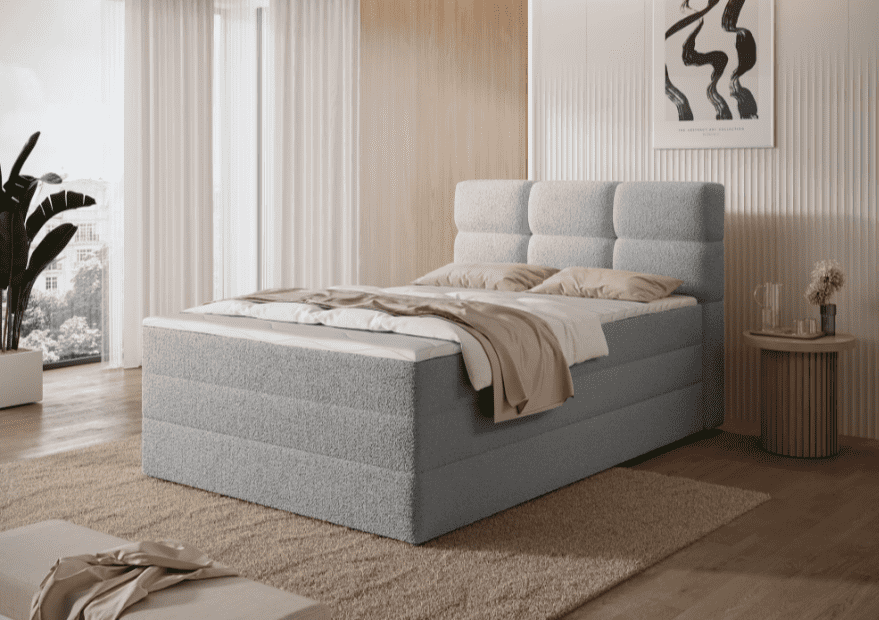 ArtElta Jednolôžková posteľ KASPED Boxspring | 140 x 200 cm Farba: Royal 18 – Obrázok 3