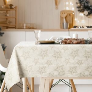 ArtFir Vianočný obrus WINTER | krémová/zlatá 145 x 350 cm