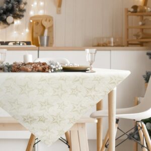 ArtFir Vianočný obrus WINTER | krémová/zlatá 85 x 85 cm