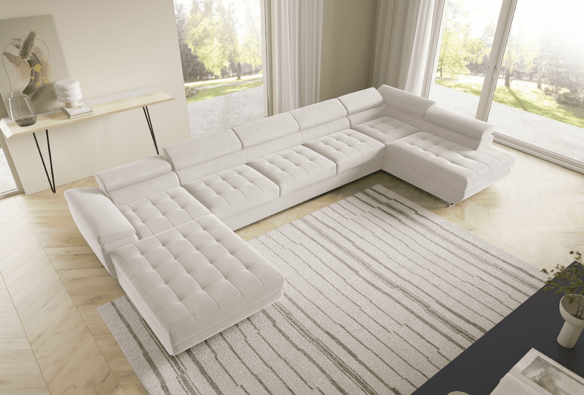 ArtPK Rohová sedacia súprava BENJAMIN 275 U XL | pravá strana Farba: Castel 03 – Obrázok 4