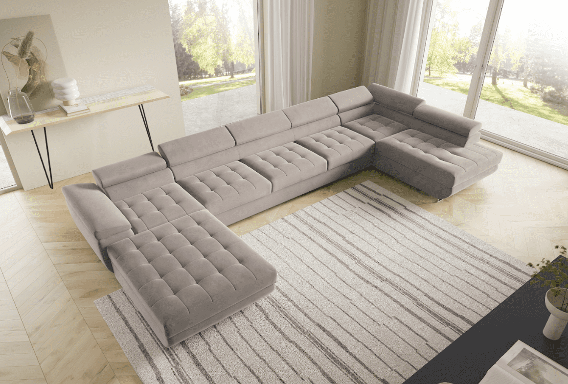 ArtPK Rohová sedacia súprava BENJAMIN 275 U XL | pravá strana Farba: Castel 03 – Obrázok 5