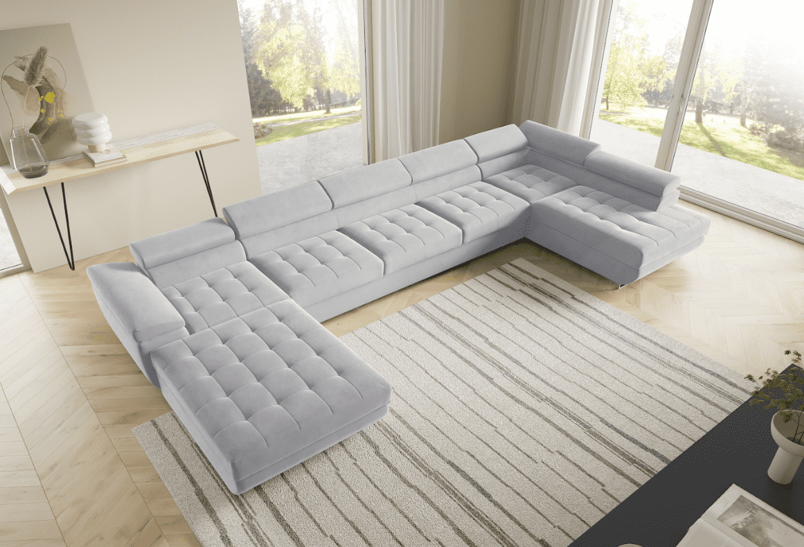 ArtPK Rohová sedacia súprava BENJAMIN 275 U XL | pravá strana Farba: Castel 03 – Obrázok 6