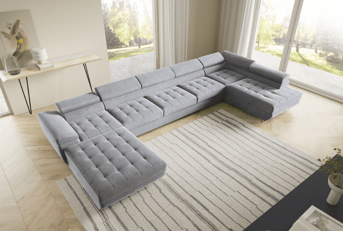 ArtPK Rohová sedacia súprava BENJAMIN 275 U XL | pravá strana Farba: Castel 03 – Obrázok 7