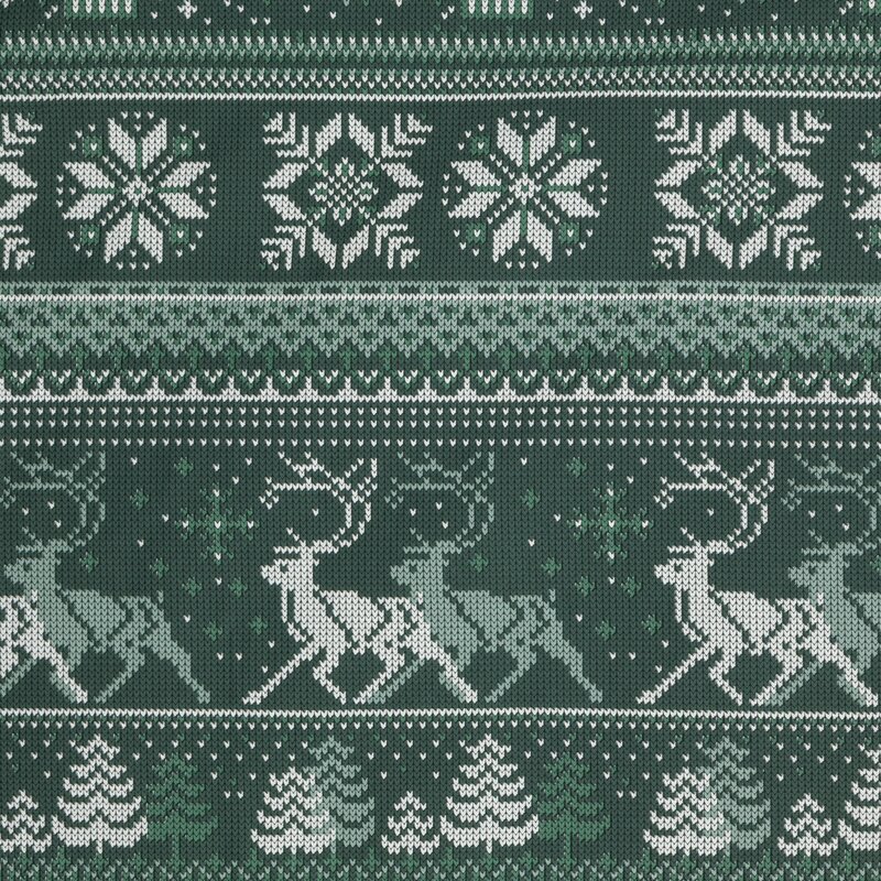 ArtFir Vianočné obliečky na jednolôžko CLOVER | tmavozelená/biela 140 x 200 cm – Obrázok 2