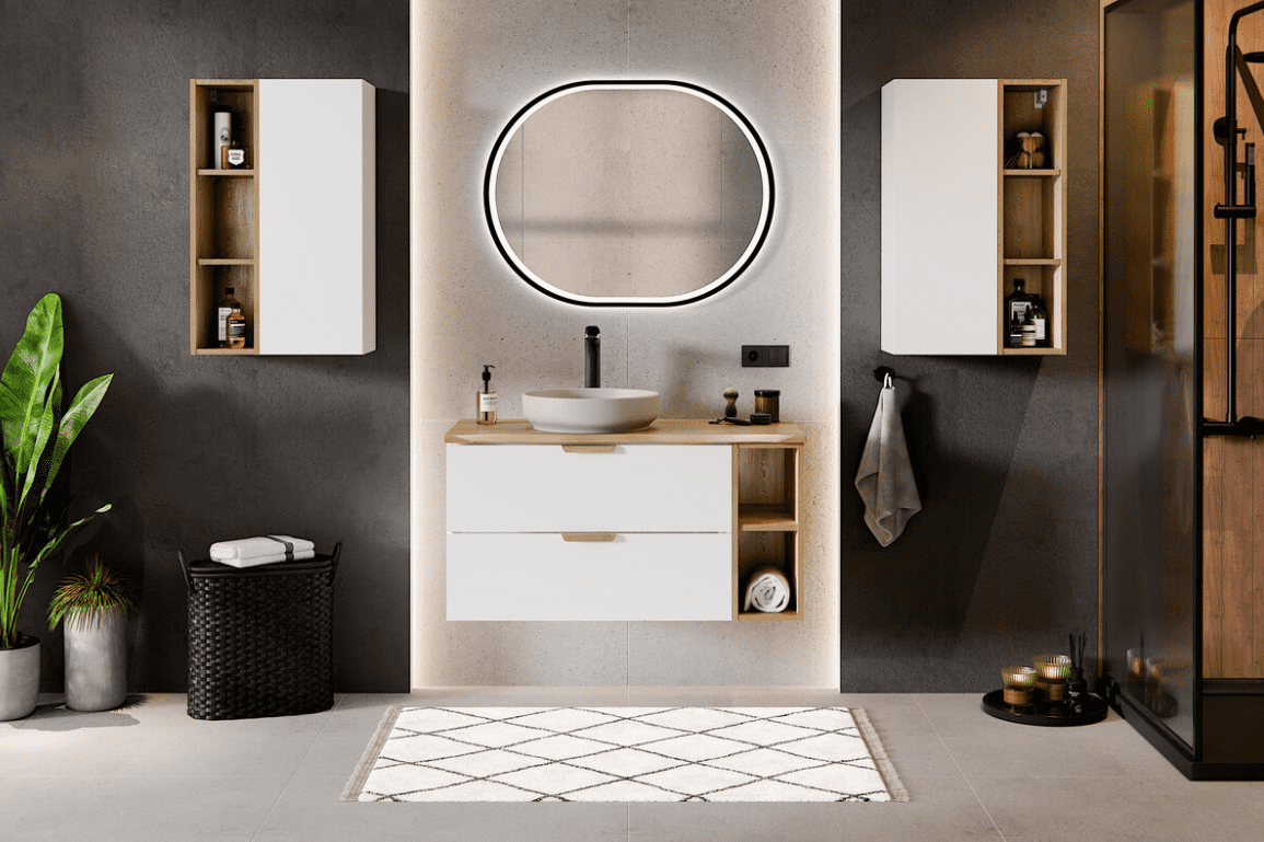 ArtCom Skrinka pod umývadlo ASTER WHITE 82-80-46-2S | 80 cm – Obrázok 2