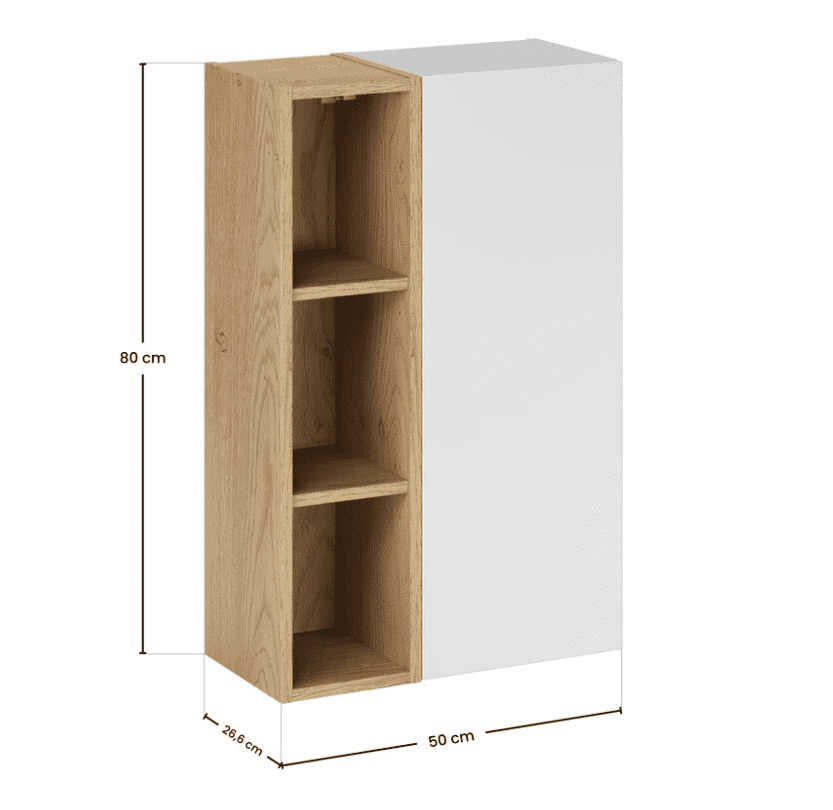 ArtCom Závesná skrinka ASTER WHITE ASG SP/UR 20x80 cm – Obrázok 5