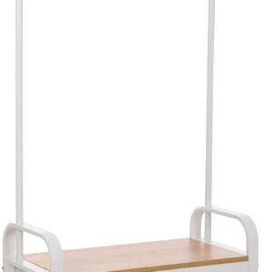 VASAGLE Vešiak na kabáty biely industriálny 72×183 cm