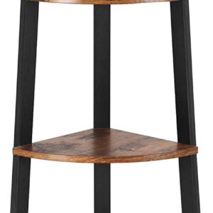 VASAGLE Rohový regál 4 police hnedý 34×125 cm