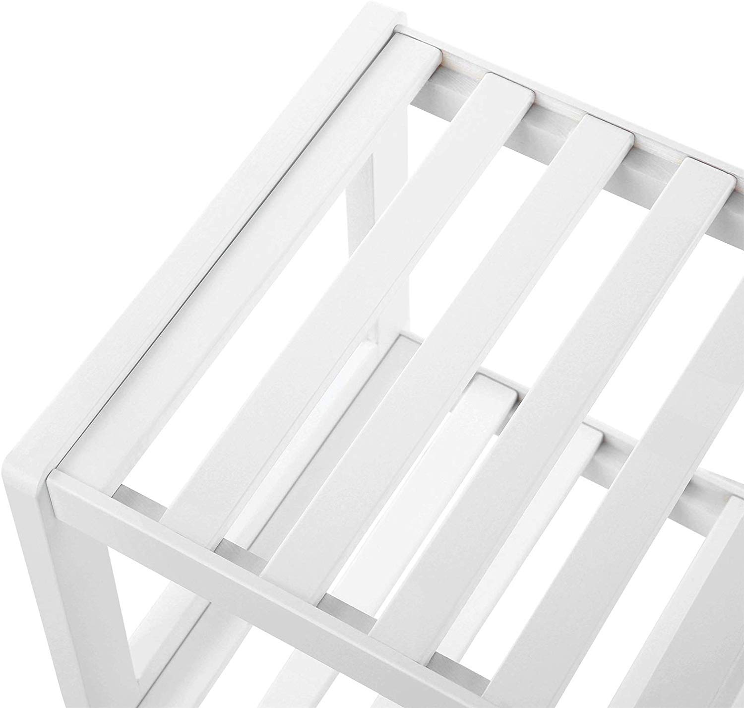 SONGMICS Bambusový botník 2 police biely 70x33 cm – Obrázok 6