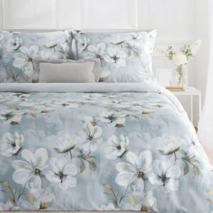 ArtFir Obliečky na dvojlôžko SPRING 89 | svetlomodrá/biela 220 x 200 cm