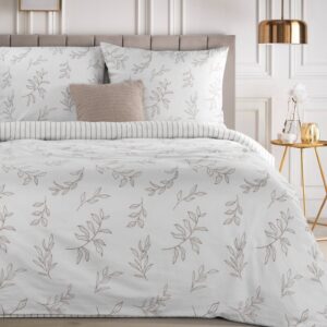 ArtFir Obliečky na dvojlôžko RAYA 1 | biela/béžová 220 x 200 cm