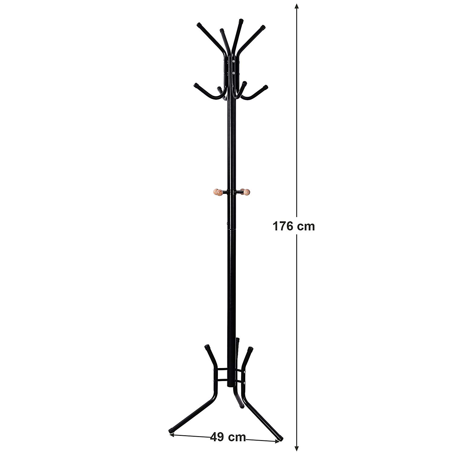 SONGMICS Štýlový kovový vešiak na kabáty 176 cm – Obrázok 3