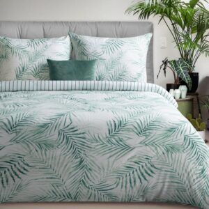 ArtFir Obliečky na jednolôžko RAYA 3 | biela/mätová 140 x 200 cm
