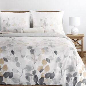 ArtFir Obliečky na dvojlôžko SPRING 94 | biela/svetlosivá 220 x 200 cm