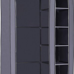 SONGMICS Šatník, látkový, šedý, 110 x 175 cm