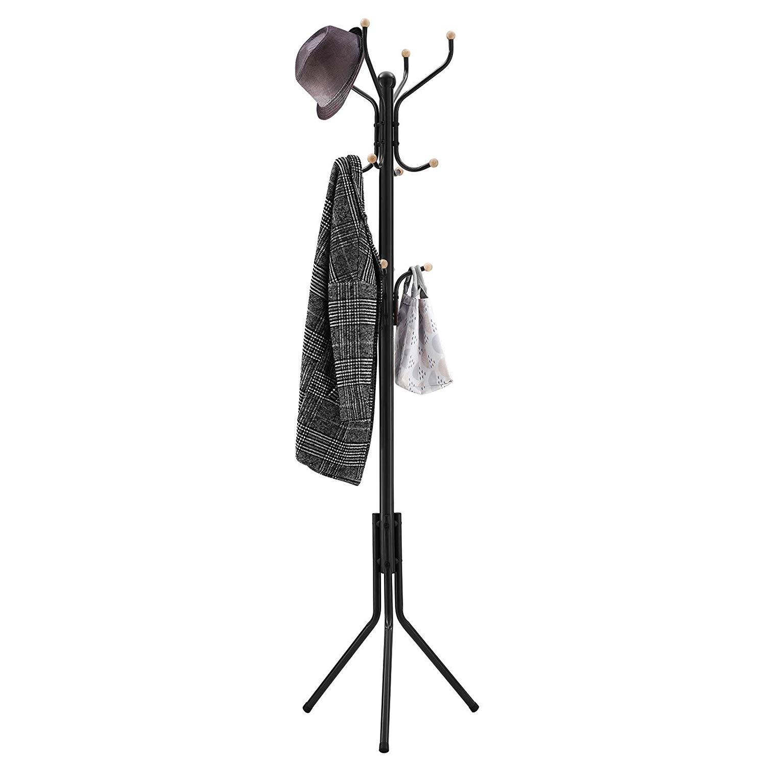 SONGMICS Kovový vešiak na oblečenie 182cm čierny – Obrázok 2