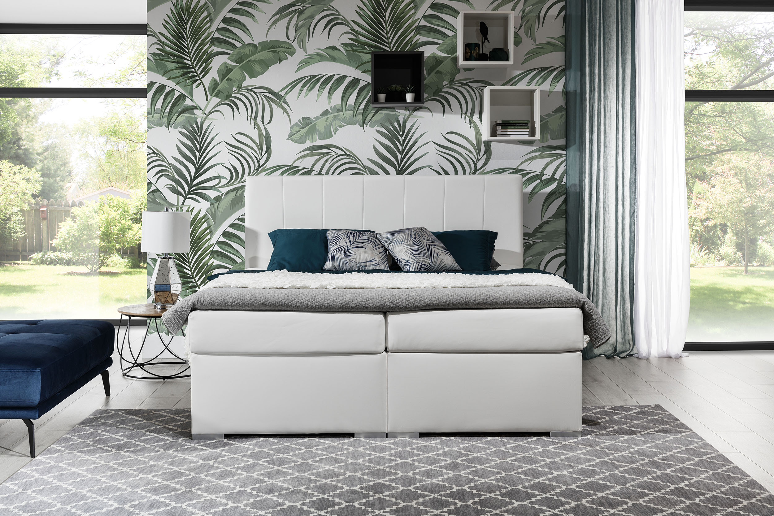 ArtElta Manželská posteľ BOLERO Boxspring | 160 x 200 cm Bolero rozmer: 160x200 cm, Bolero farba: Sawana 26 – Obrázok 11
