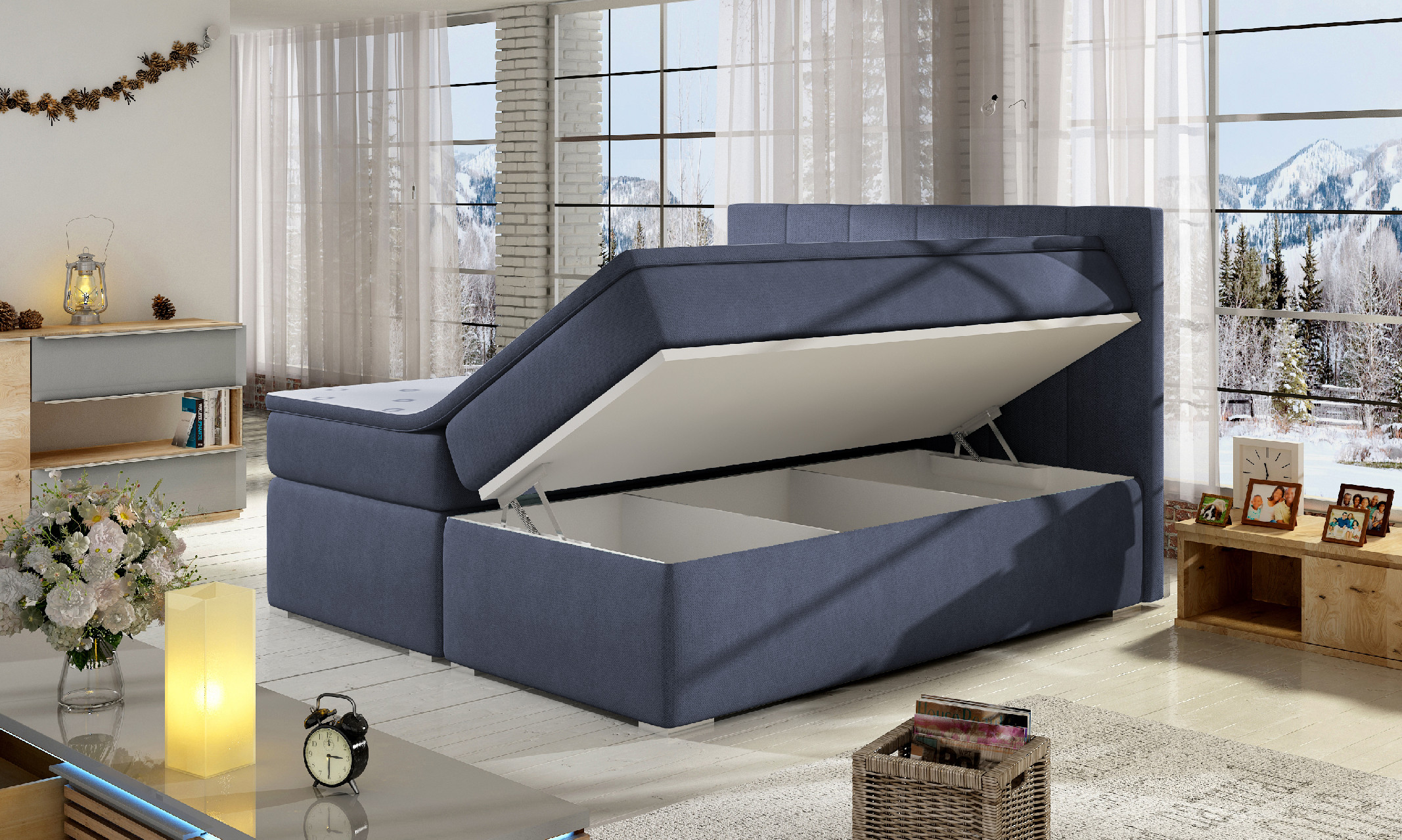 ArtElta Manželská posteľ BOLERO Boxspring | 160 x 200 cm Bolero rozmer: 160x200 cm, Bolero farba: Sawana 26 – Obrázok 14