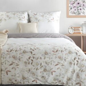 ArtFir Obliečky na jednolôžko SPRING 106 | sivá/biela 140 x 200 cm