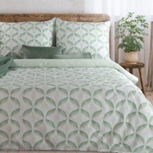 ArtFir Obliečky na jednolôžko SPRING 101 | mätová/biela 140 x 200 cm