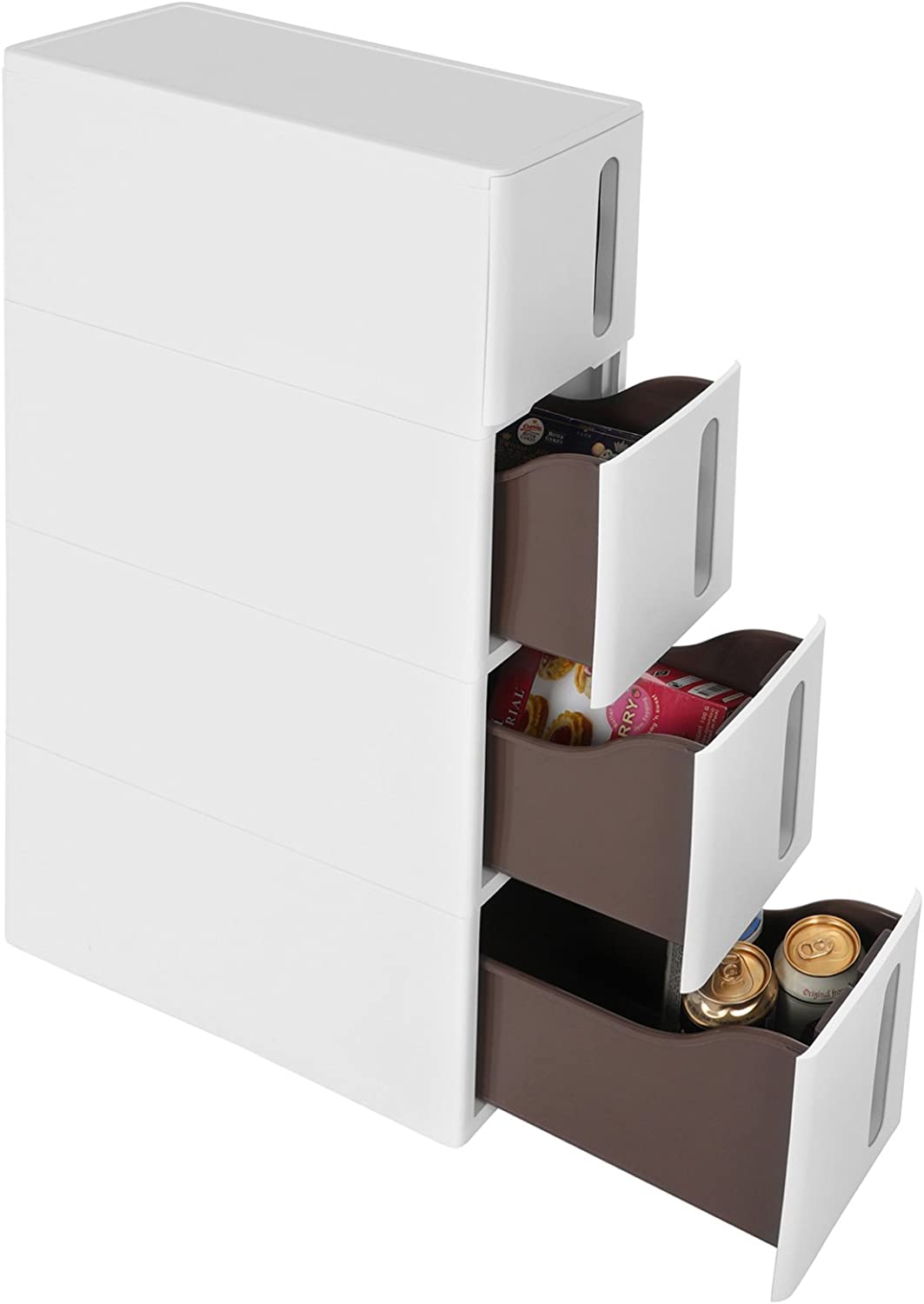 SONGMICS Pojazdný úzky regál so zásuvkami 17x84 cm – Obrázok 4