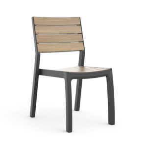 KETER Záhradná stolička DERALE | teak / grafit