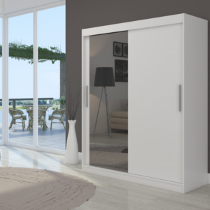 ArtAdrk Šatníková skriňa BIANCO | 150 cm Farba: Biela