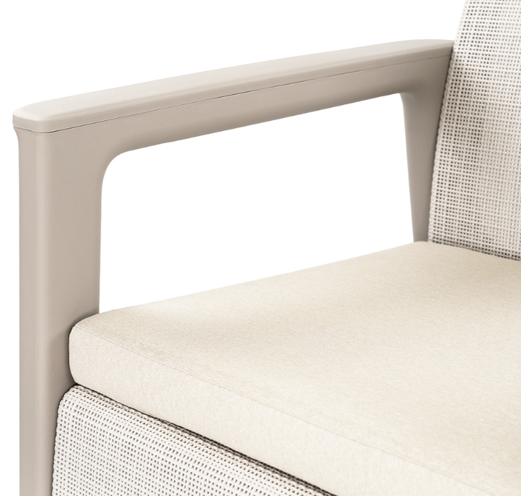 KETER Záhradné kreslá SCANDI LINDI | Pebble Grey / Soft beige – Obrázok 4
