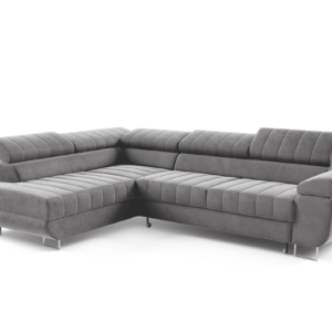 ArtPK Rohová sedacia súprava HORIZONTE | ľavá Farba: Sivá / Monolith 85