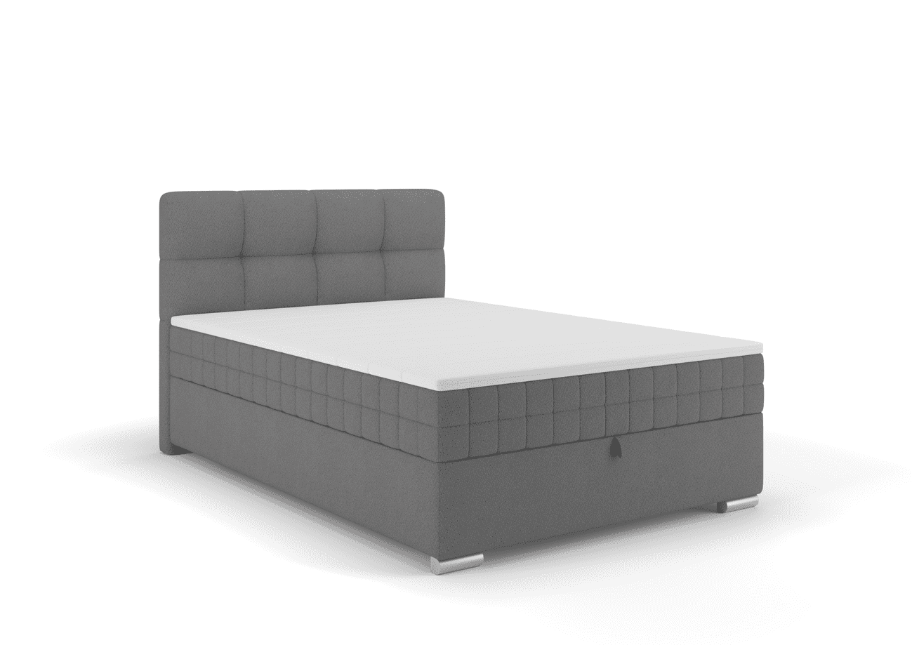 Elvisia Manželská posteľ ALPINA Boxspring | 120 x 200 cm Farba: Tmavá sivá / Vinci 14